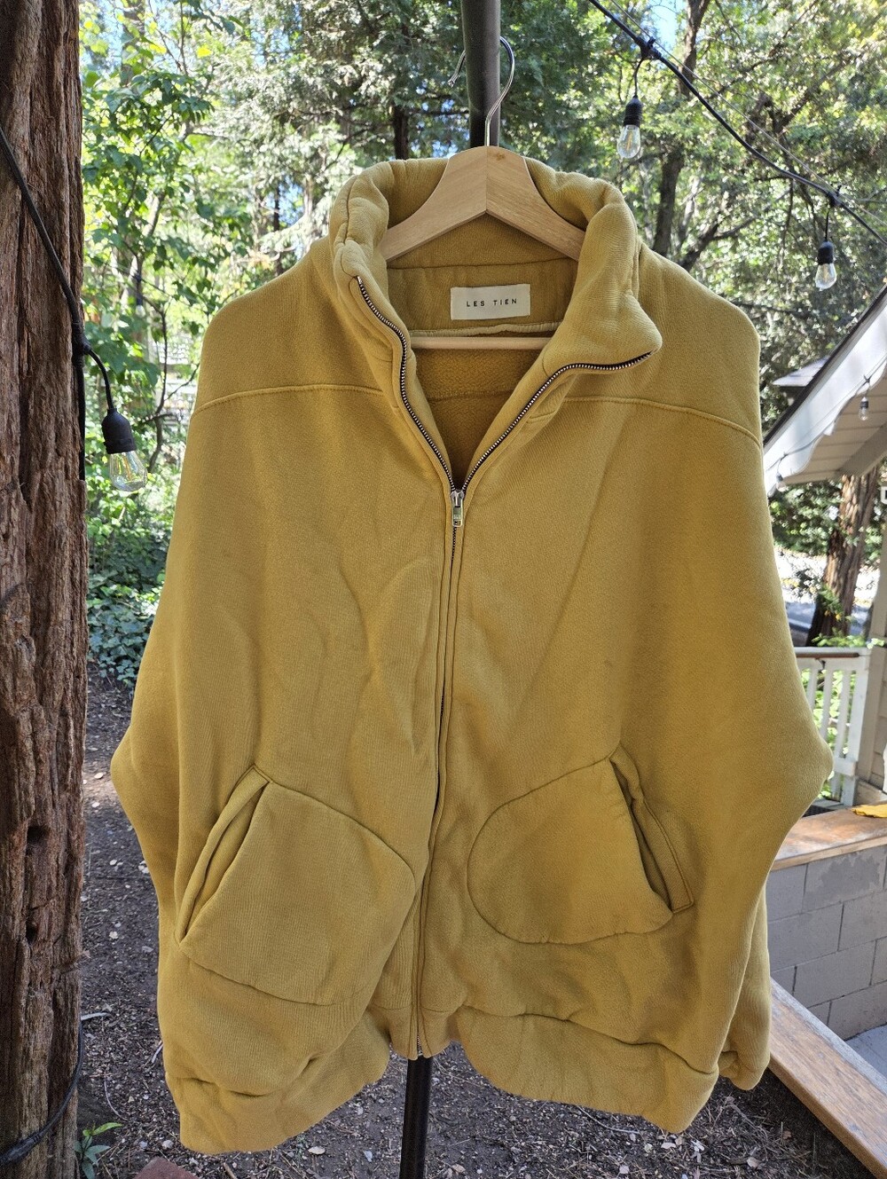 Les Tien Mens Outerwear Layer Jacket- Pimento Golden Yellow